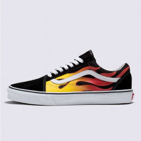 Old Skool Flames In Black & Black & True White
